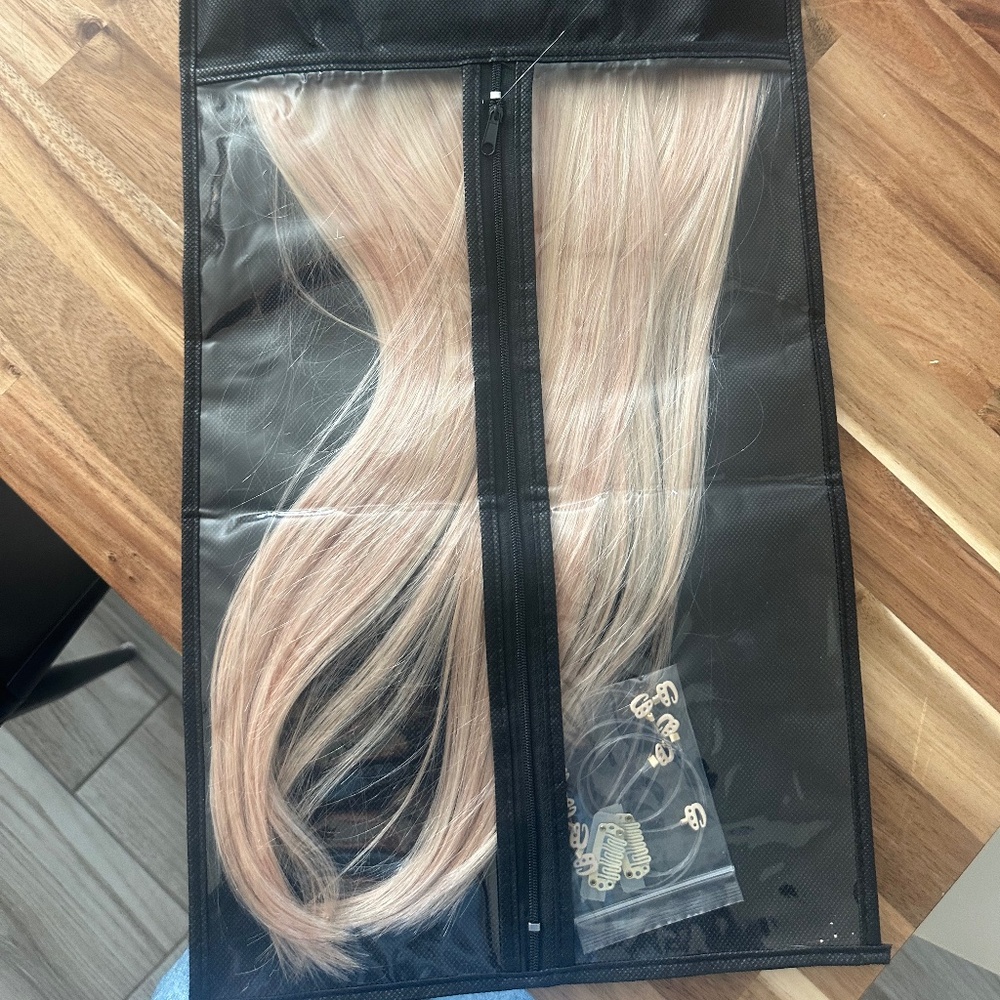 22 inch blonde halo extension